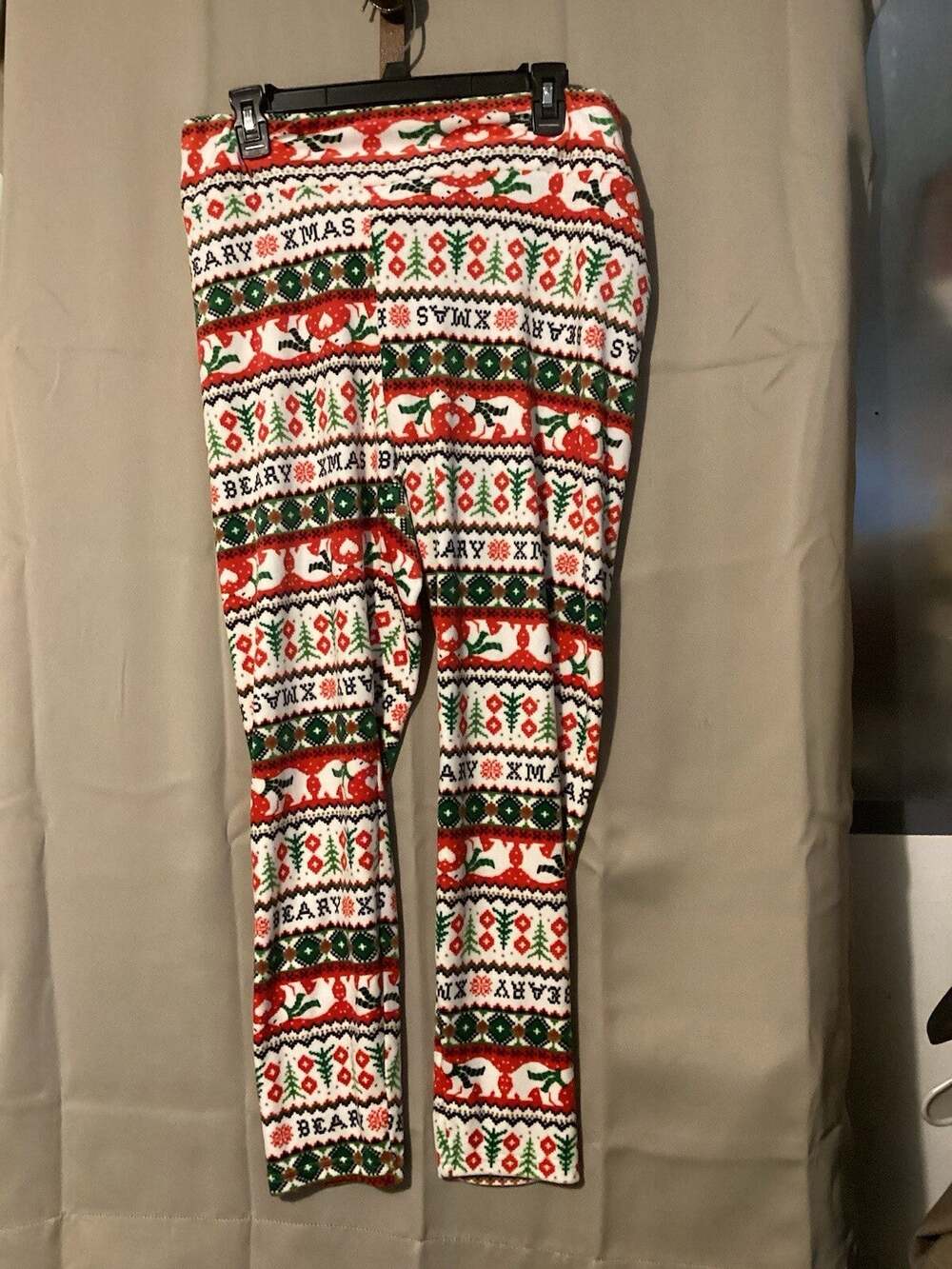 Women’s Christmas Pajama Bottoms 2XL Stretch